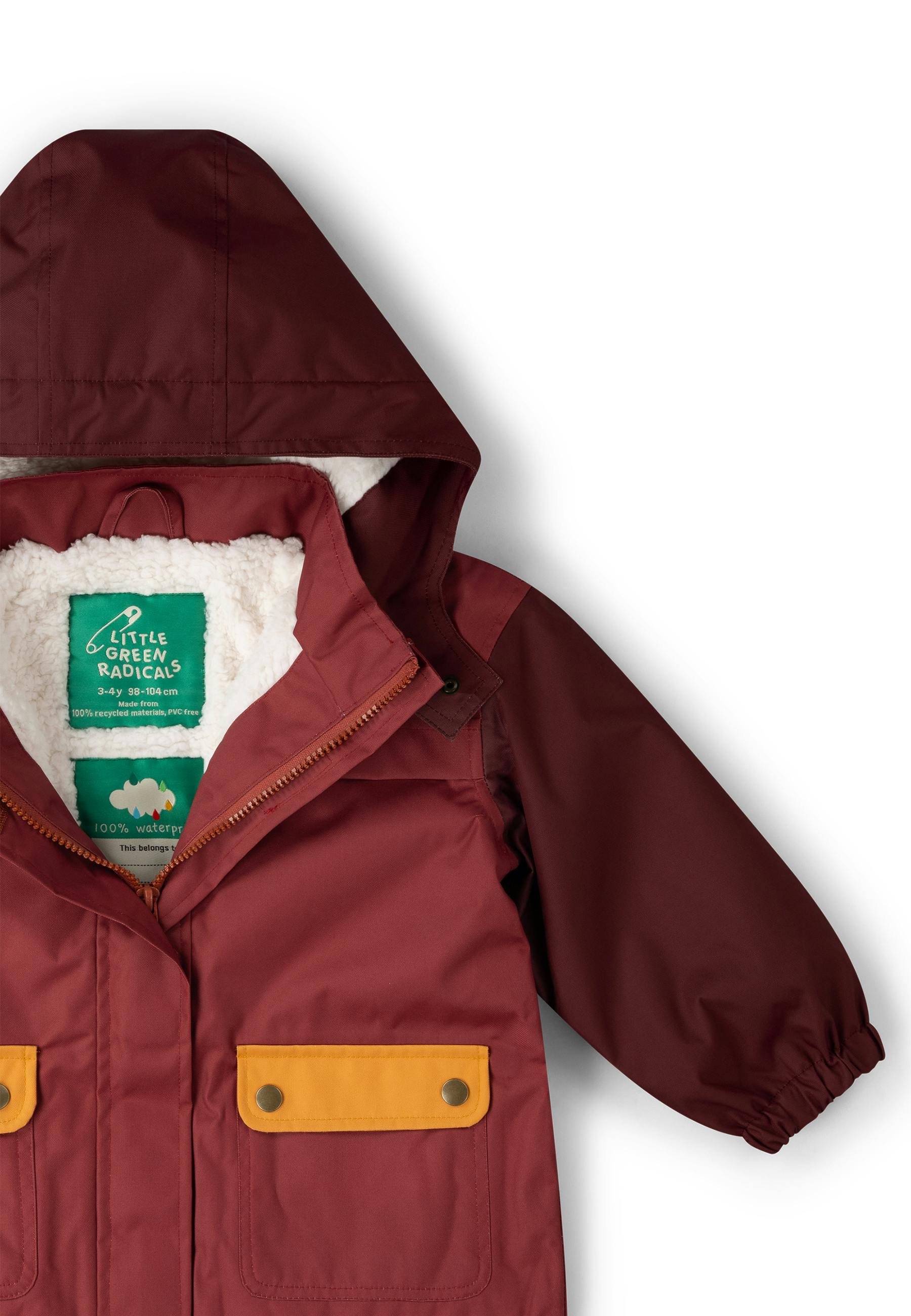 Berry Recycled Waterproof Winter Coat, Purple