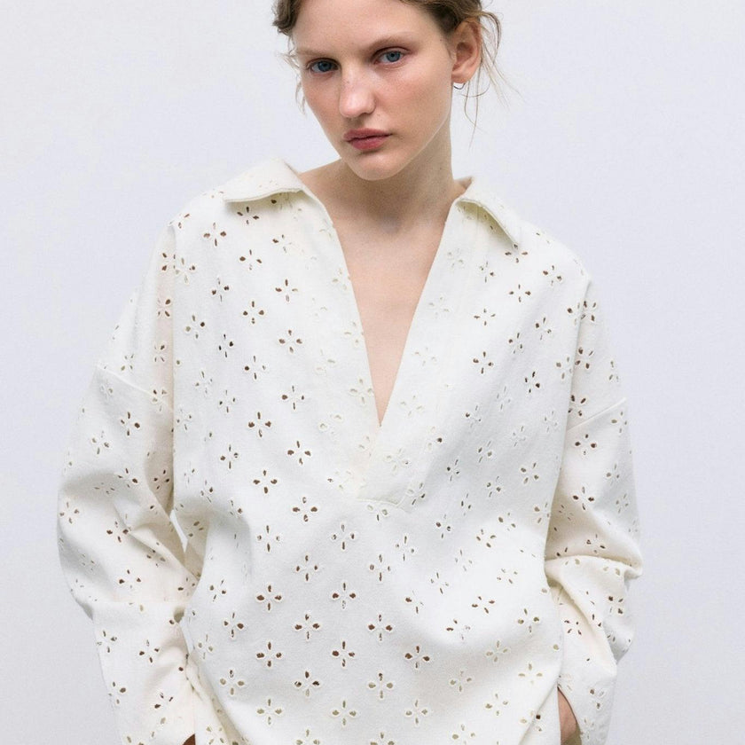 Camelia Woman Blouse Pure Cloud Denim