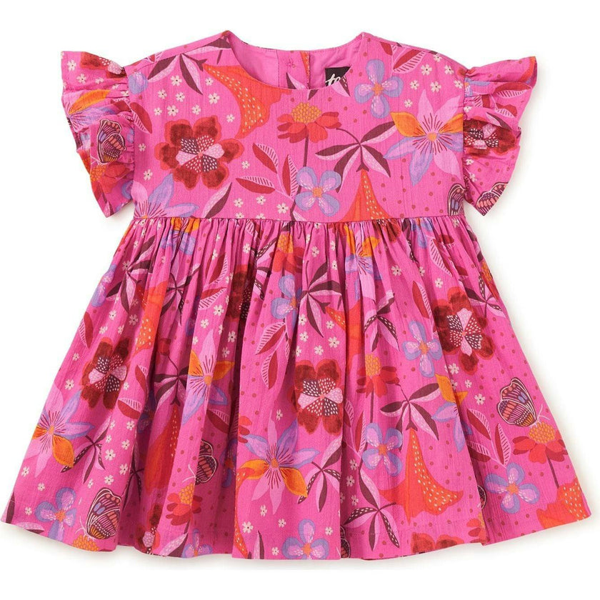 Ruffle Sleeve Baby Dress Set, Pink