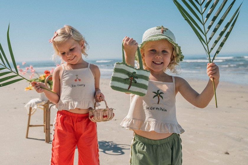 Wide-Leg Pant Set in La Vie en Palm