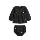 Floral Embroidered Blouse And Bloomer Set