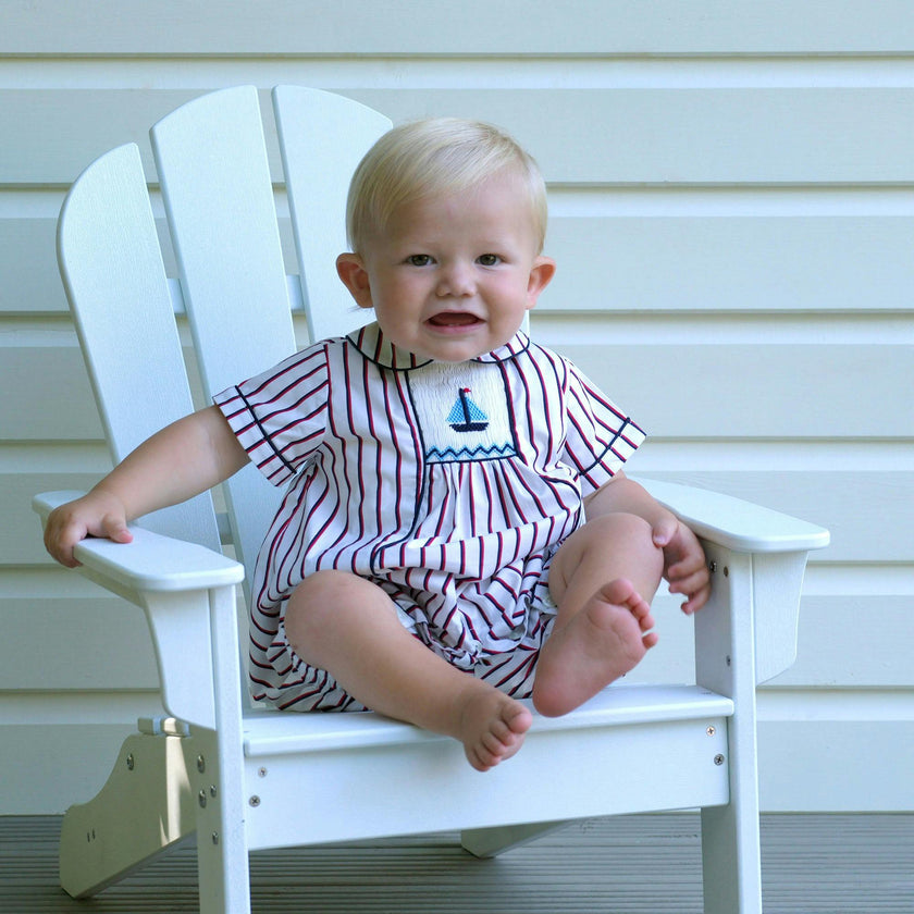 Sailboat Smocked Babysuit