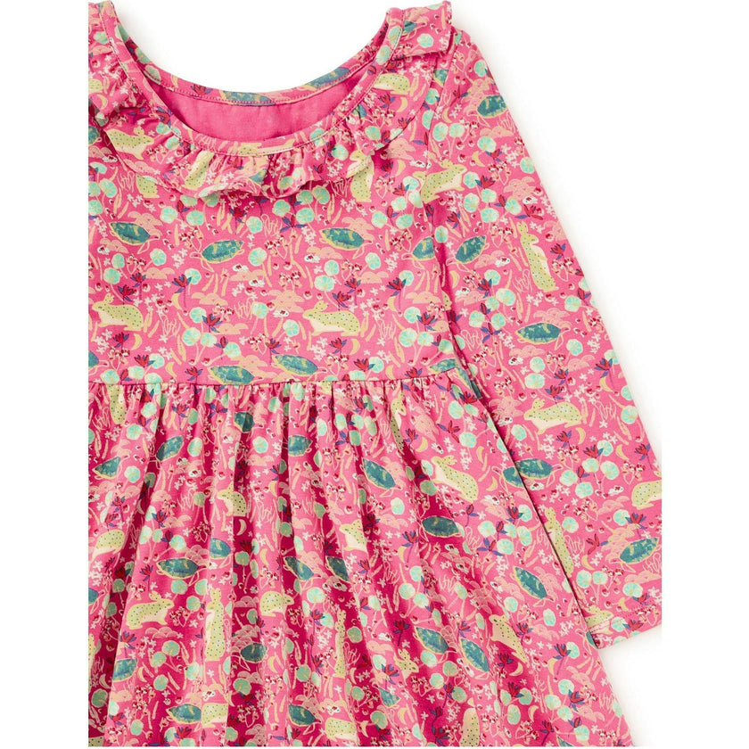 Ruffle Collar Ballet Dress, Pink