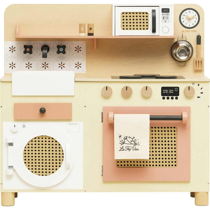 Rattan Family Size Wooden Play Kitchen