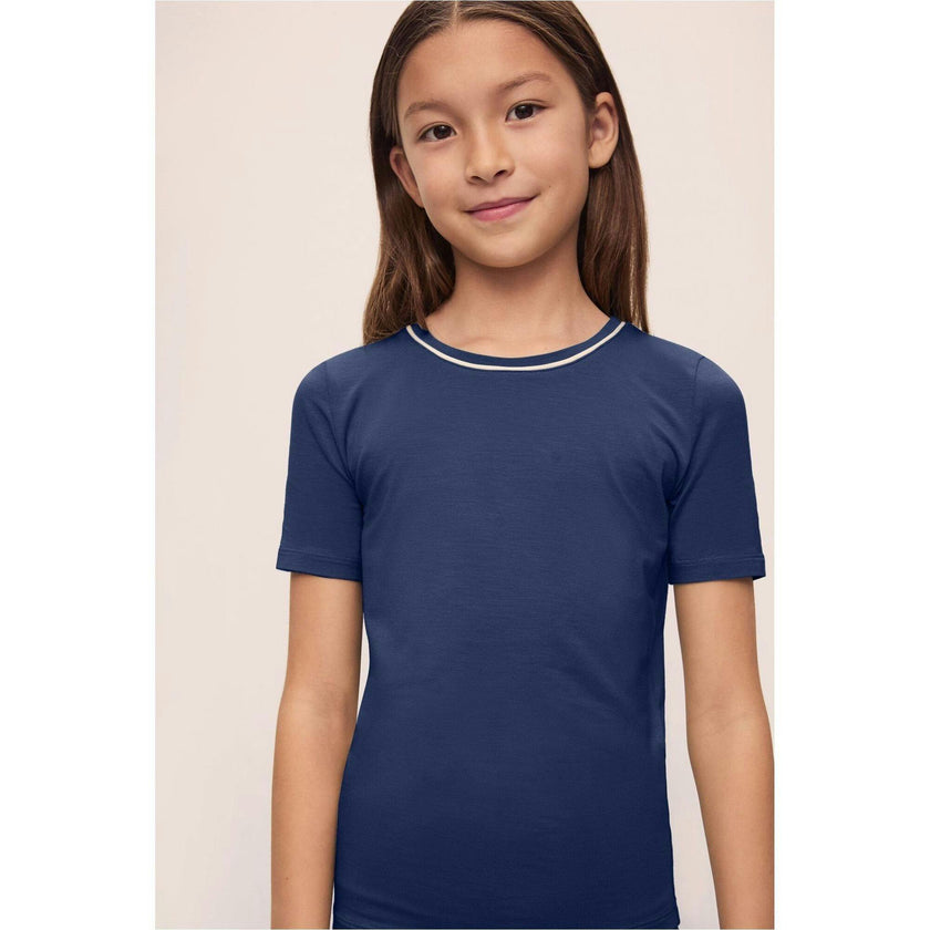 Kids TENCEL™ Modal Unisex Short PJ Set, Blue