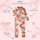SHAWN Snug-fit Footless Baby Pajamas for Boys & Girls