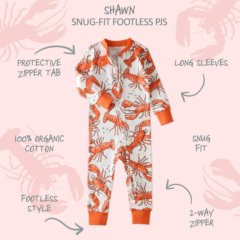 SHAWN Snug-fit Footless Baby Pajamas for Boys & Girls