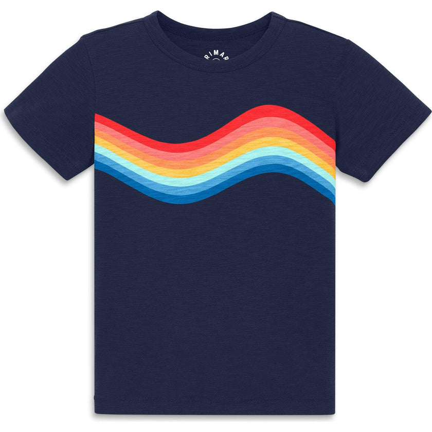 Kids rainbow wave tee