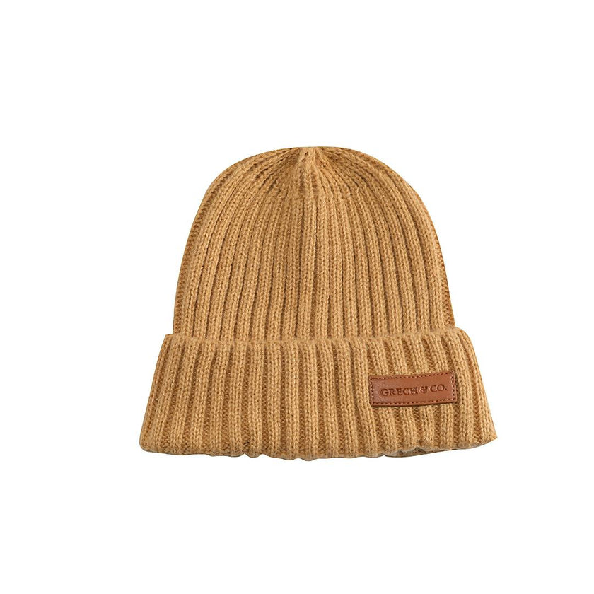 Knit Beanie Wide Rib | Buckwheat