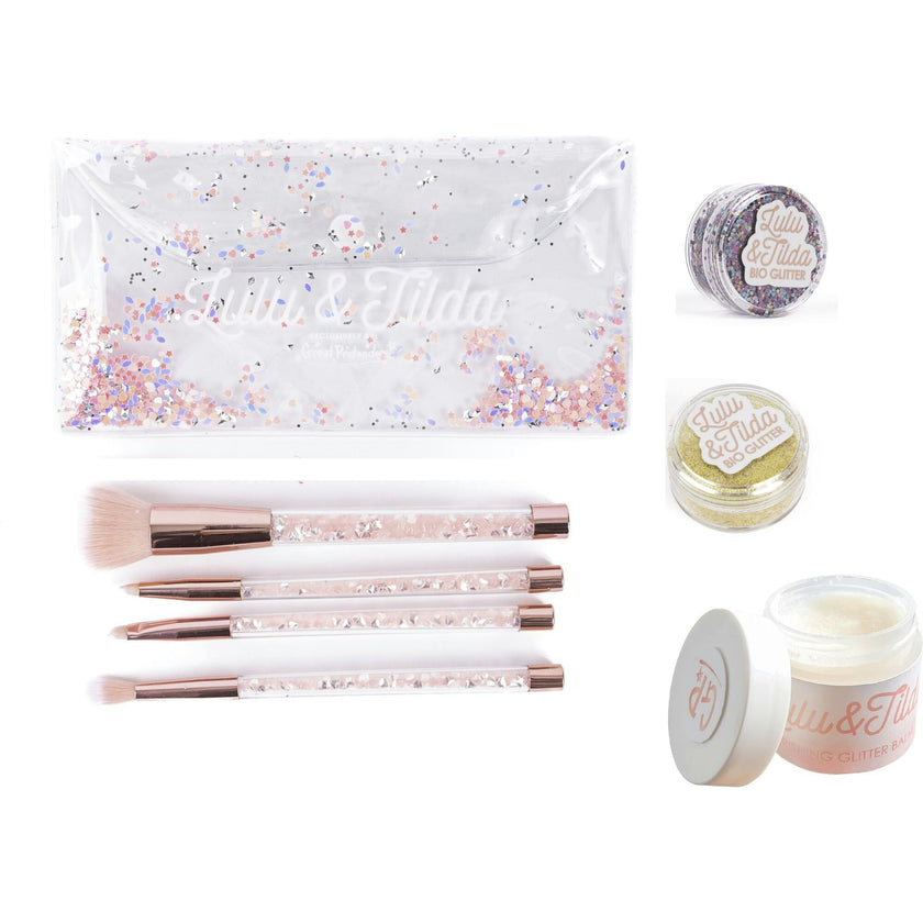 Just Dance & Sunshine and Stardust Nourishing Eco Glitter Bundle with Brush Set