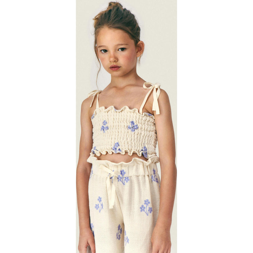 Mipounet SS26 Sandrine, Pant Ecru Blue