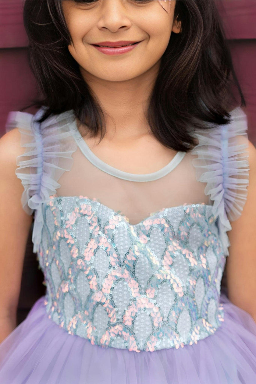 Lilac Dream Tiered Tulle Birthday Dress for Girls