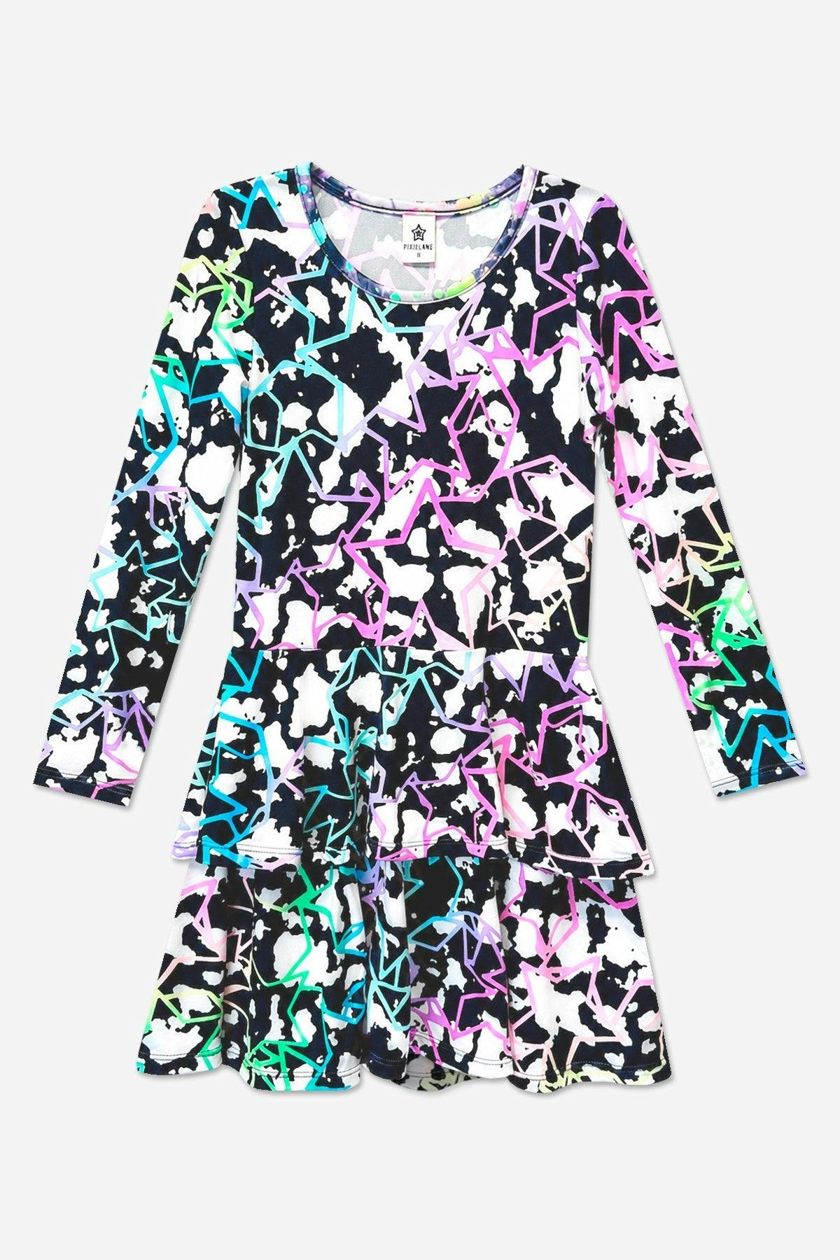 Simply Soft Long Sleeve Ruffle Skirt Dress