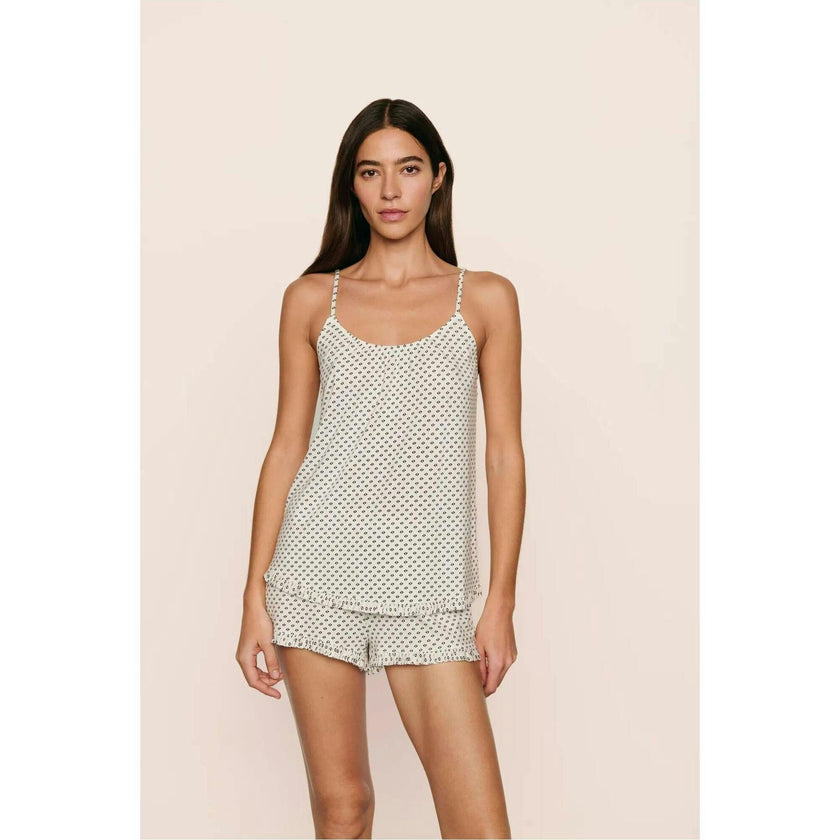 Gisele Printed TENCEL™ Modal Cami & Shortie Short PJ Set, White