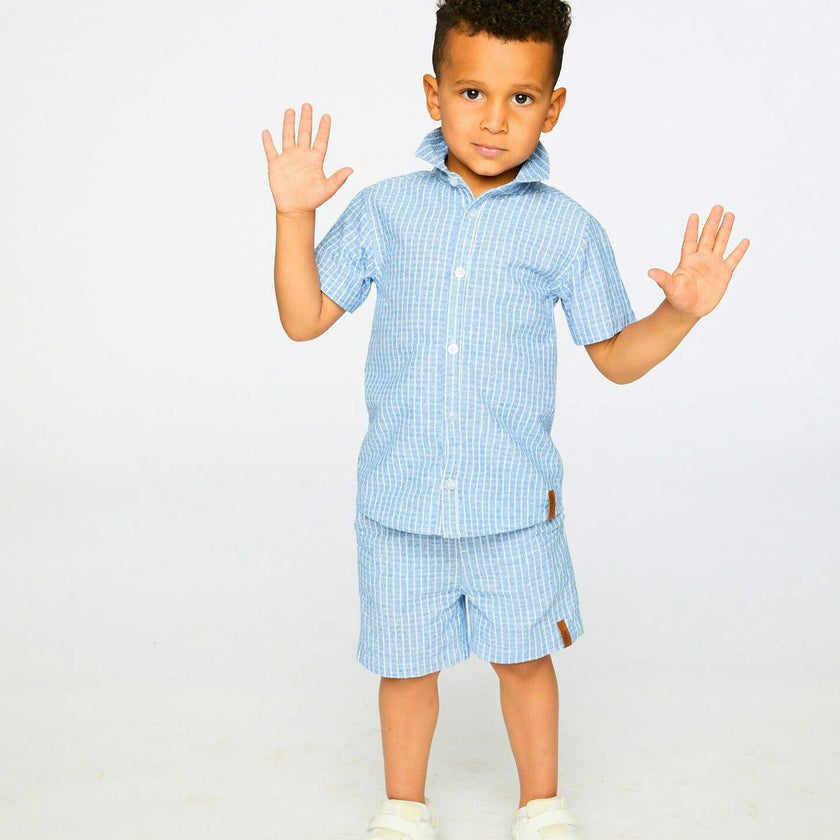 Chambray Short-Sleeve Shirt