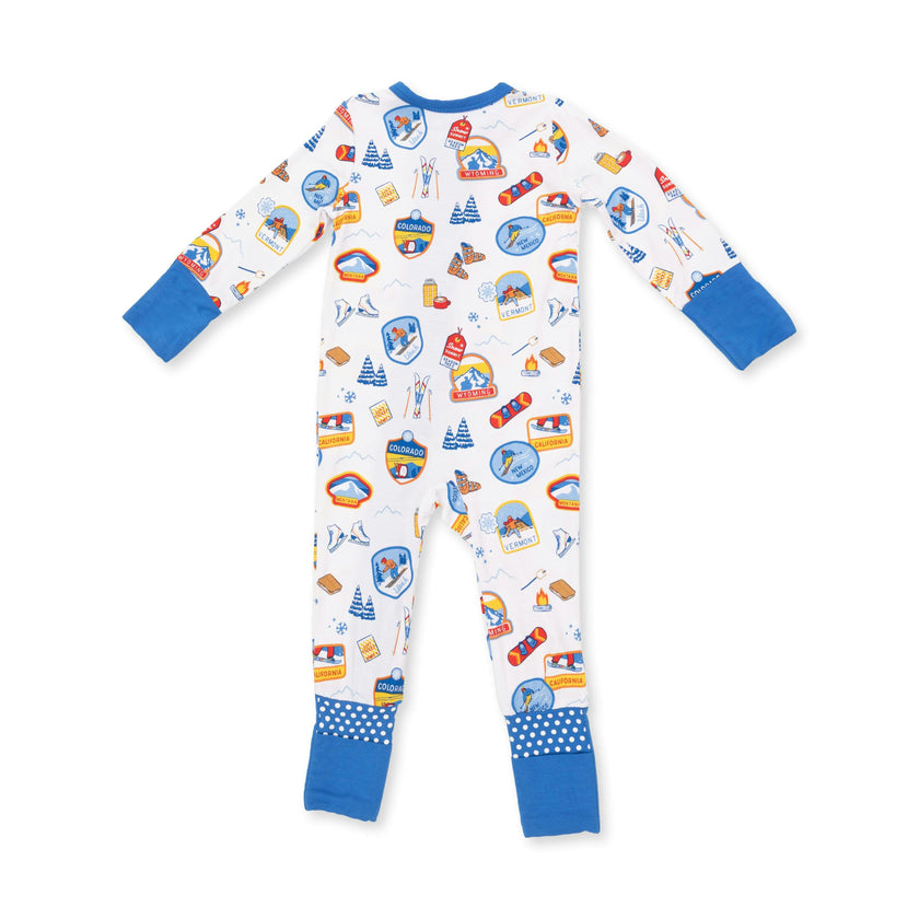 Vintage Ski Patches - Convertible Romper