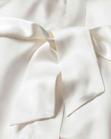 Women's Silk Lace Robe in White
