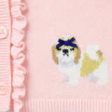 Baby Dog Ruffle Cardigan, pink