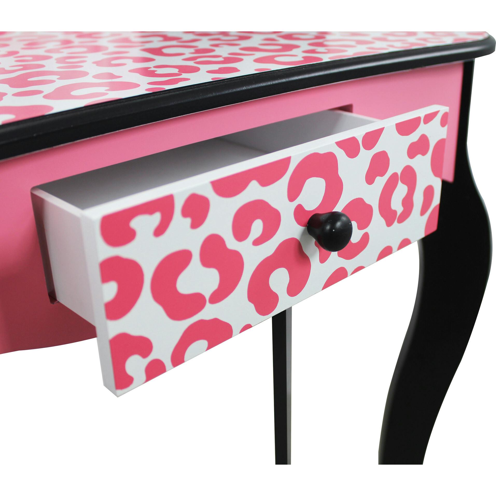 Teamson Kids Wooden Leopard 2-pc. Vanity Set