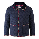 Baby Tartan Trim Quilted Jacket