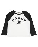 Aura Howdy Raglan Tee - Black