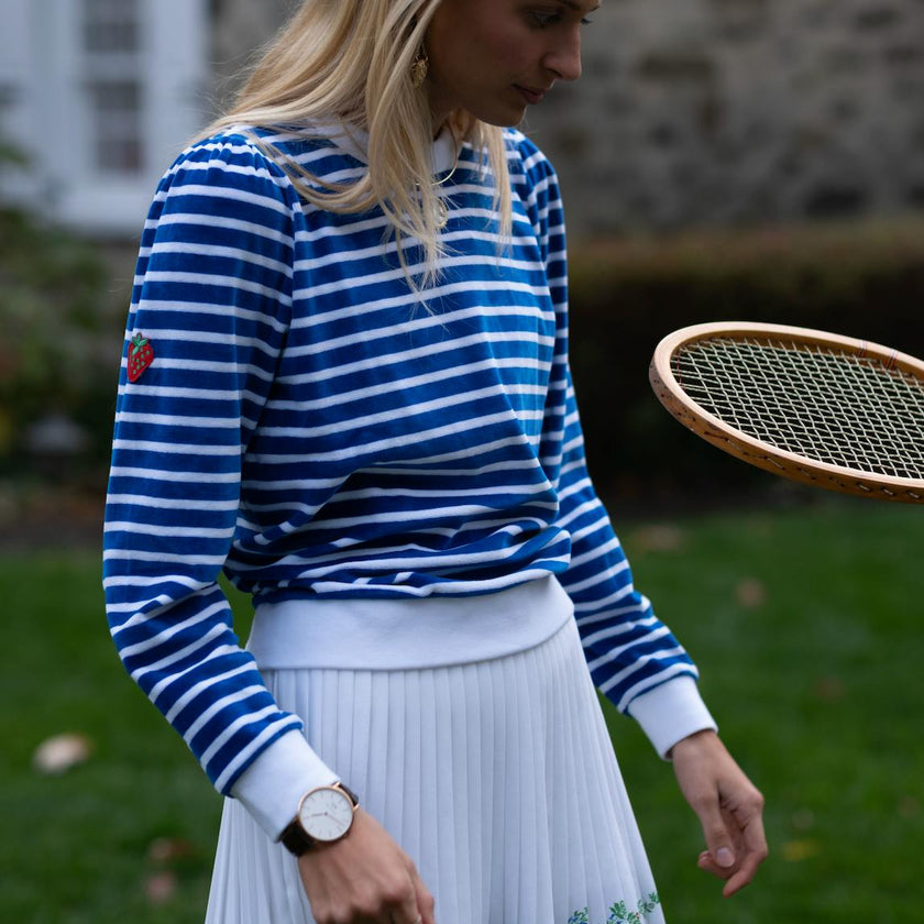 Stripe Poppy Top