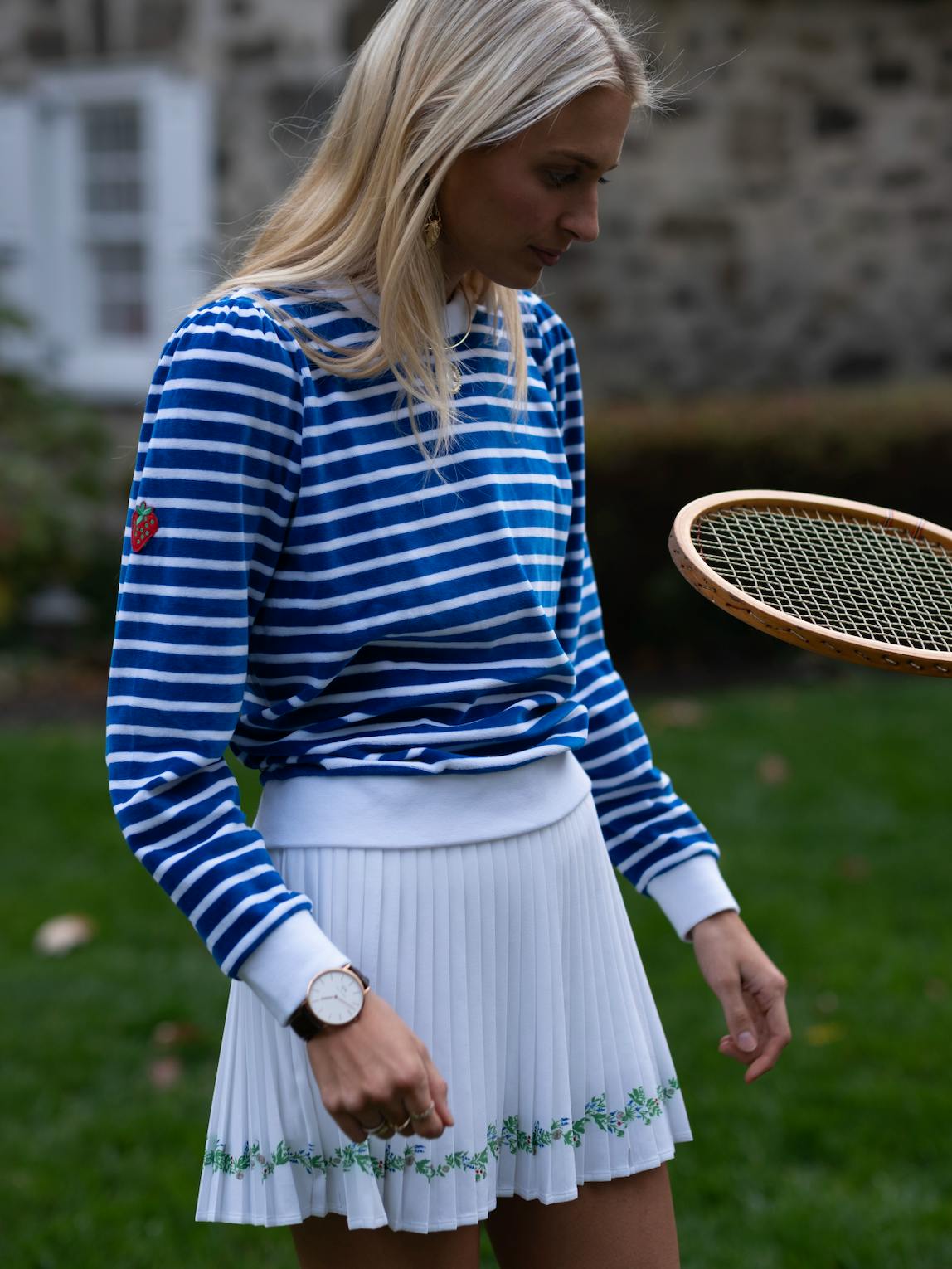 Stripe Poppy Top