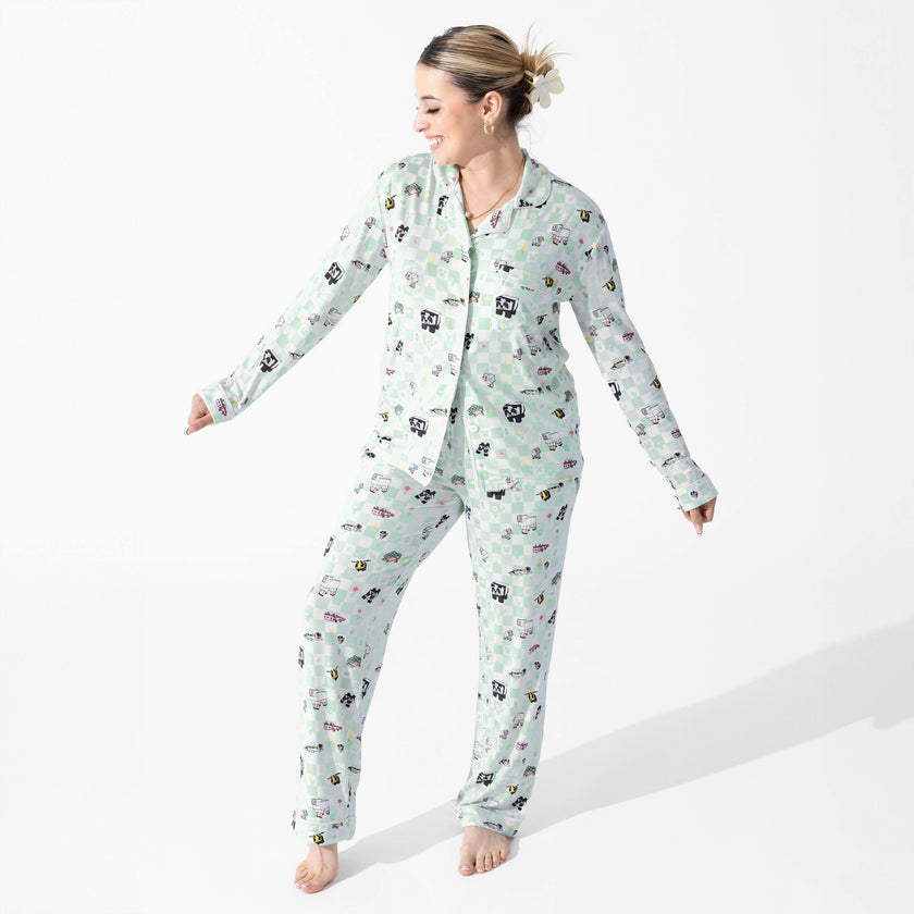 Minecraft: Sleep Repeat Bamboo Women's Pajama Set
