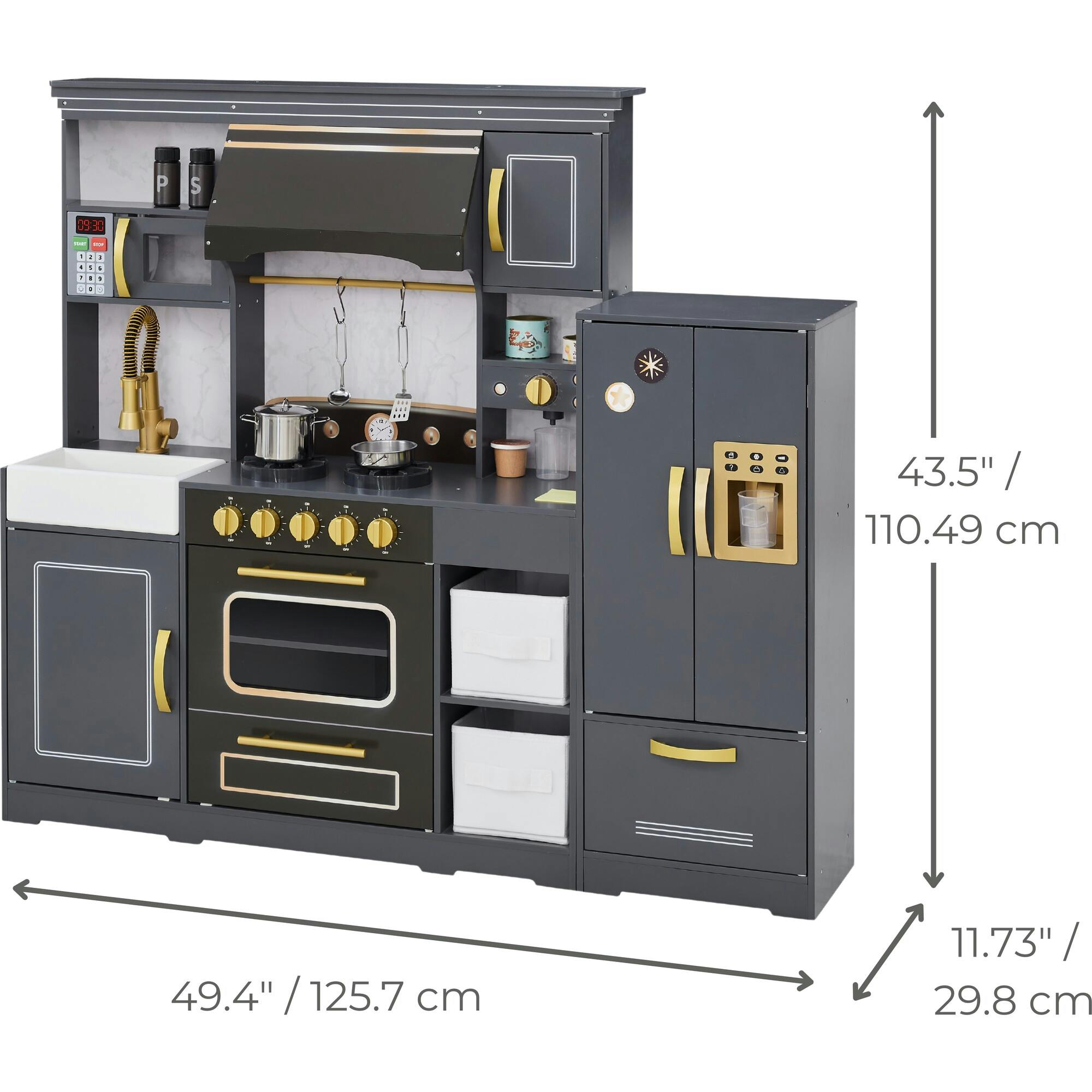 Teamson Kids Little Chef Colonie Play Kitchen With Accessories