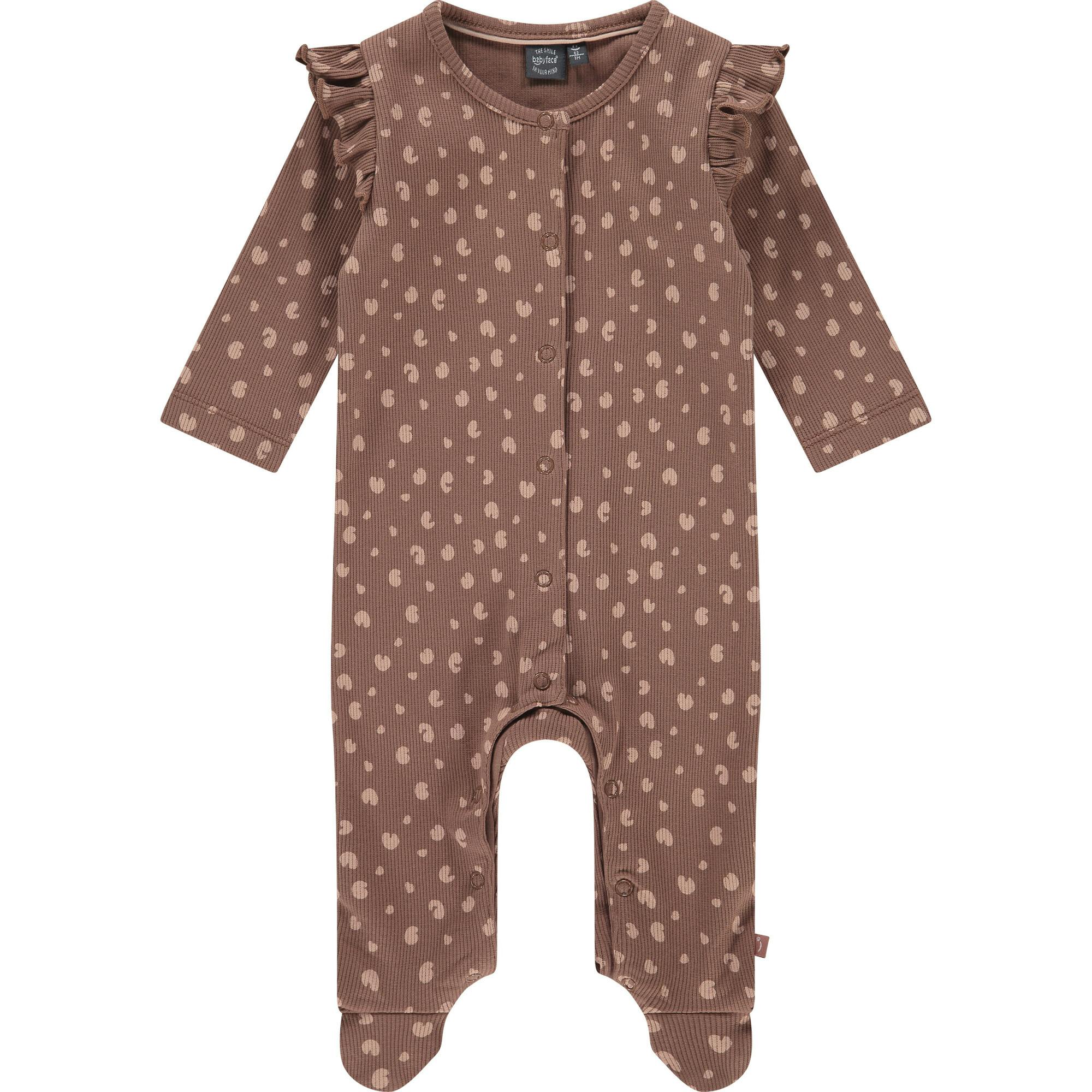 All-Over Spotted Graphic Ruffle Shoulder Romper