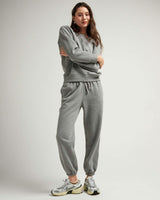 Womens Recycled Fleece Classic Sweatpant - Recycled Fleece - Heather Grey