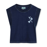 Medieval Blue Sleeveless Logo Top