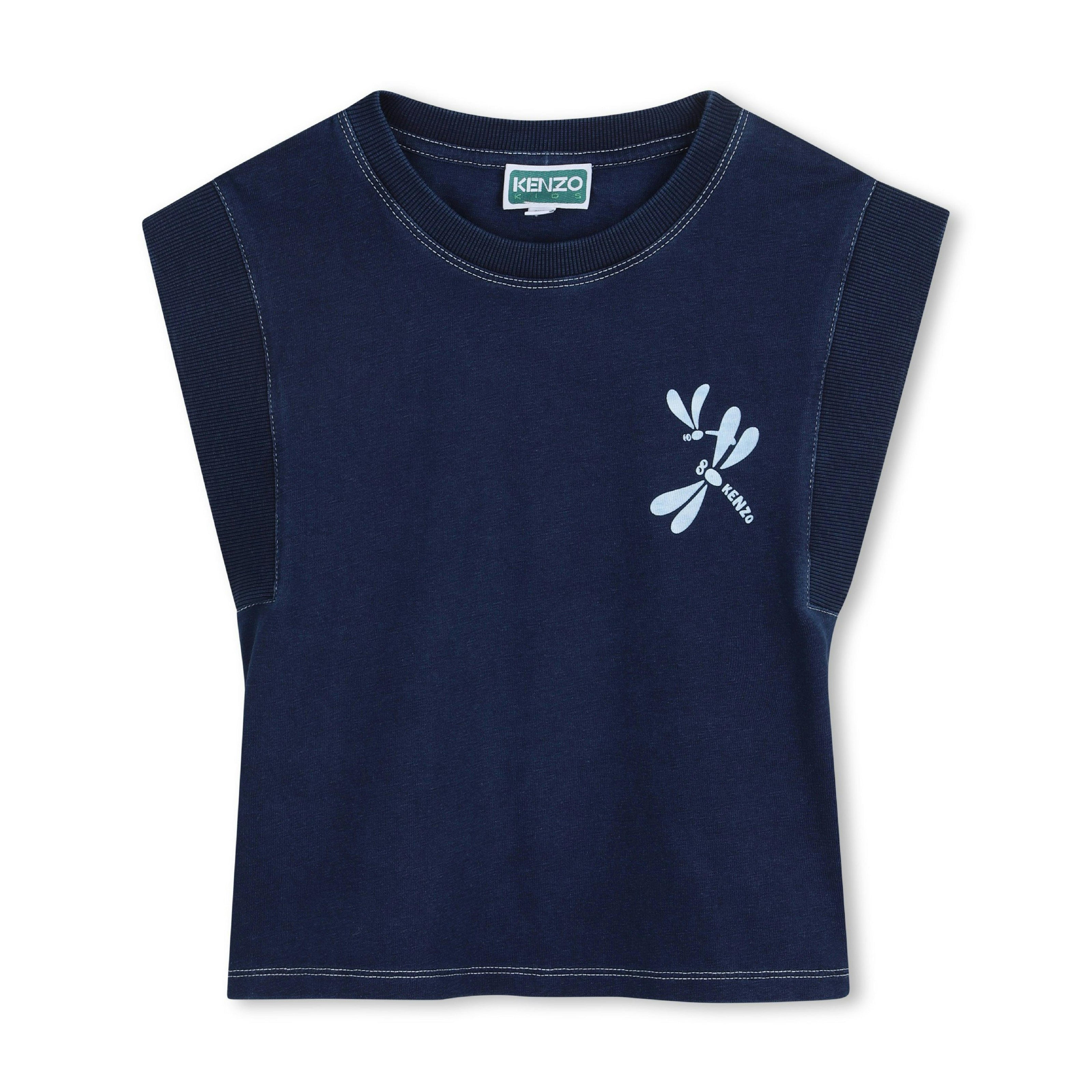 Medieval Blue Sleeveless Logo Top