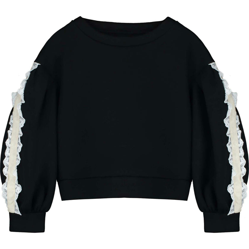 Neoprene Lace Ballon Sweatshirt