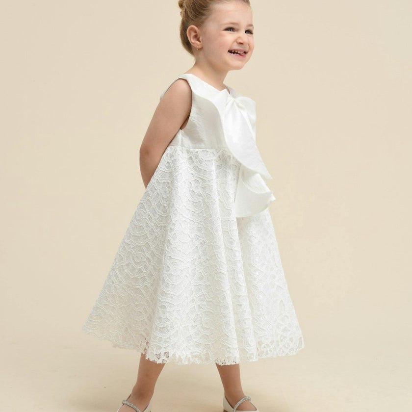 Cream Pamela Embroidered Dress