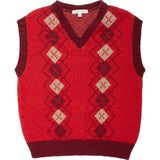 Wool Yearbook Vest in Argyle