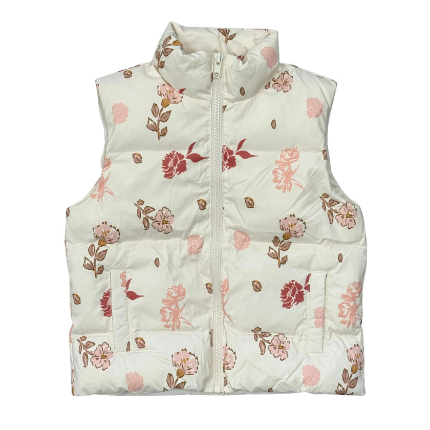 Girls Boho Puffer Vest in Yara Floral