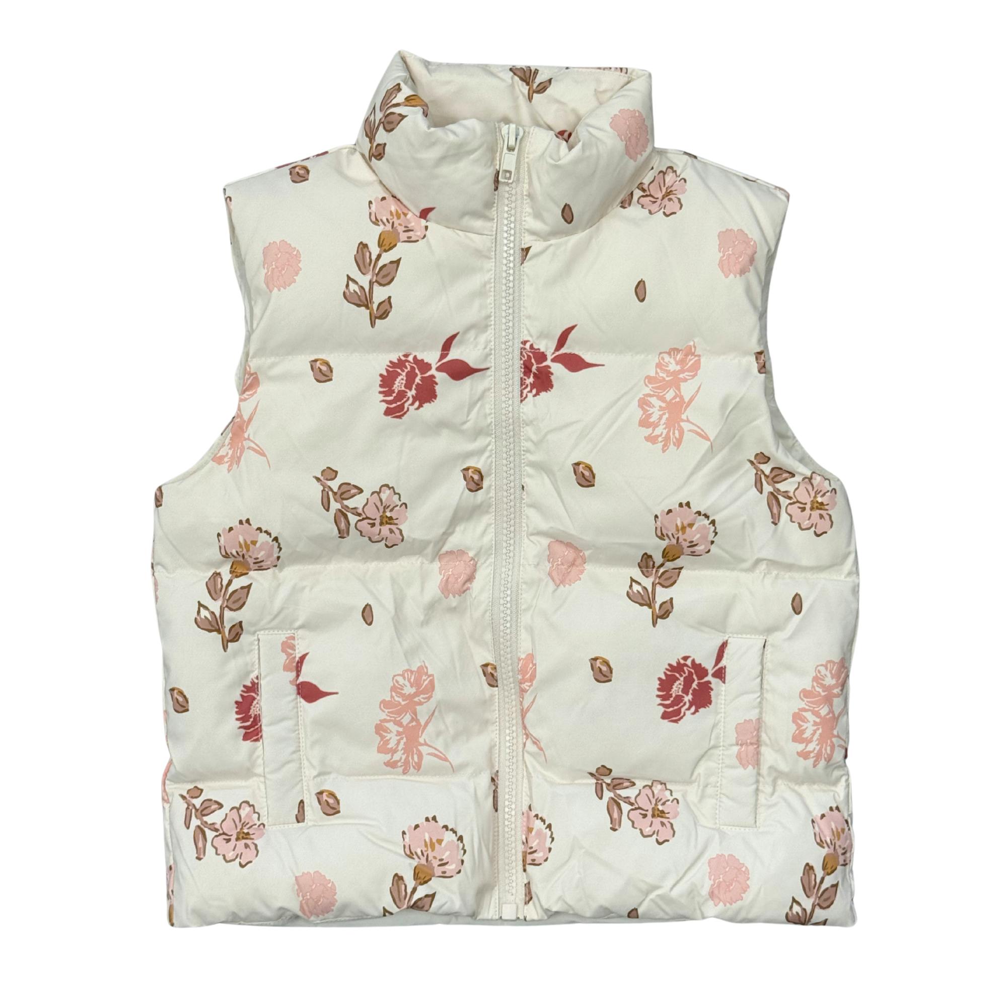Girls Boho Puffer Vest in Yara Floral