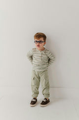 Boys Cargo Pants in Sage
