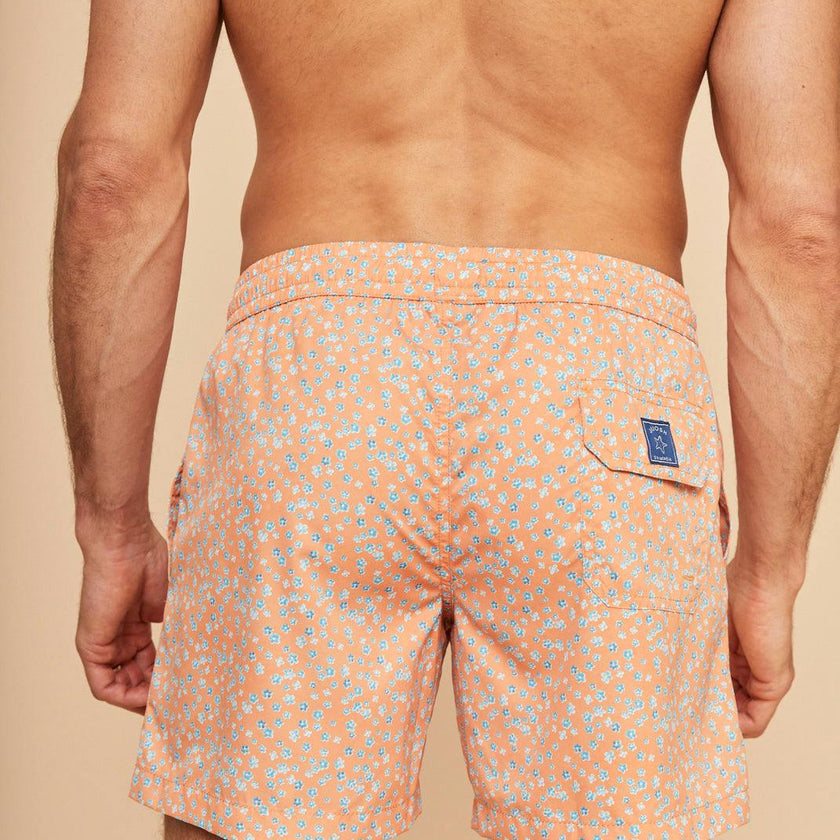 Orange Flowers Men's Swim Shorts