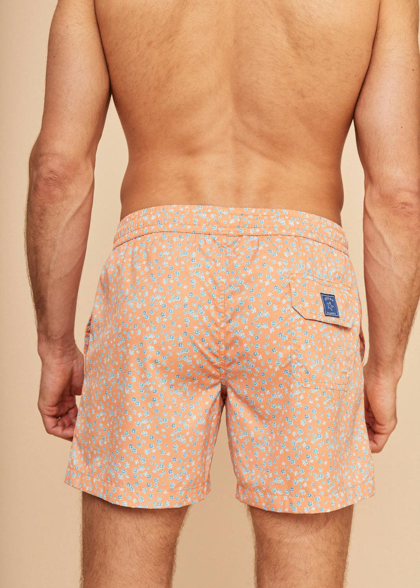 Orange Flowers Men's Swim Shorts