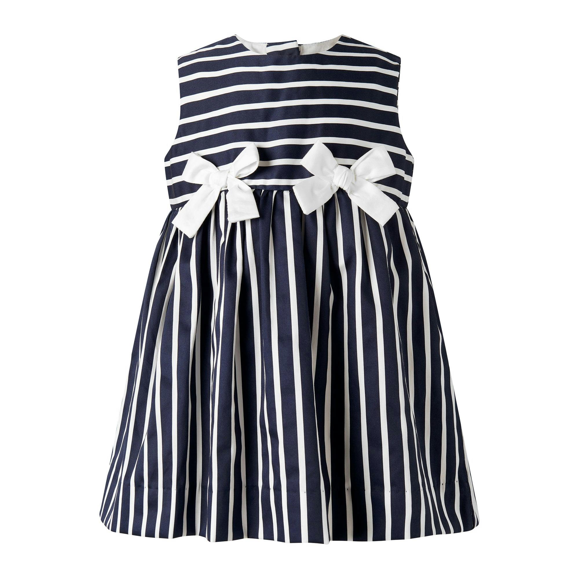 Stripe Bow Dress & Bloomers