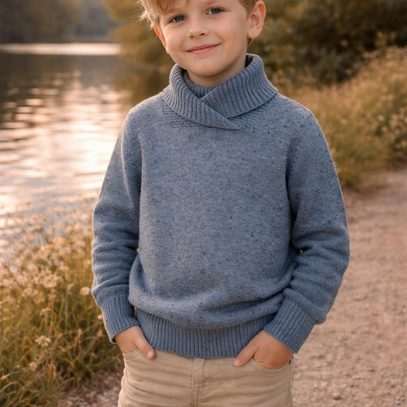 Shawl Collar Relaxed Fit Sweater