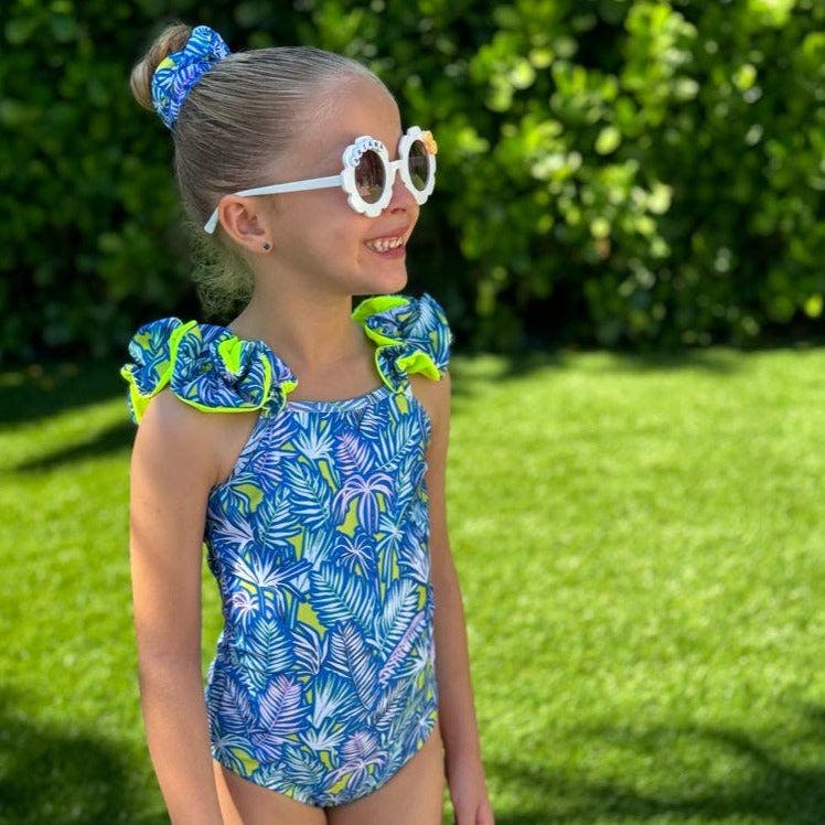 Lexi One Piece - Palm Neon Print