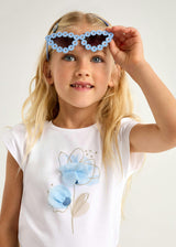 Girl Embossed Flower Top