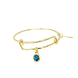 December Birthstone Bangle Bracelet