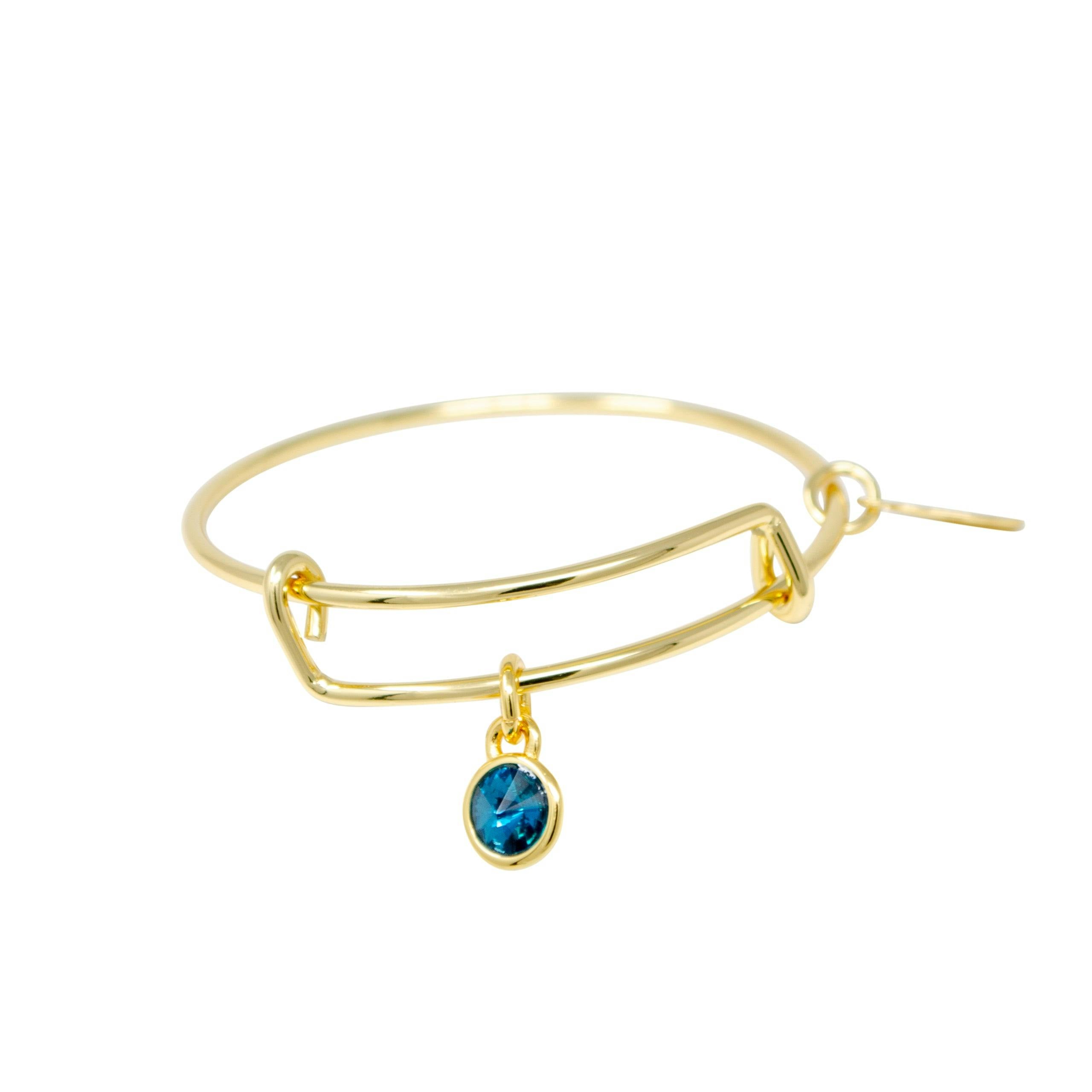 December Birthstone Bangle Bracelet