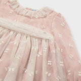 Pink Embroidered Tulle Dress