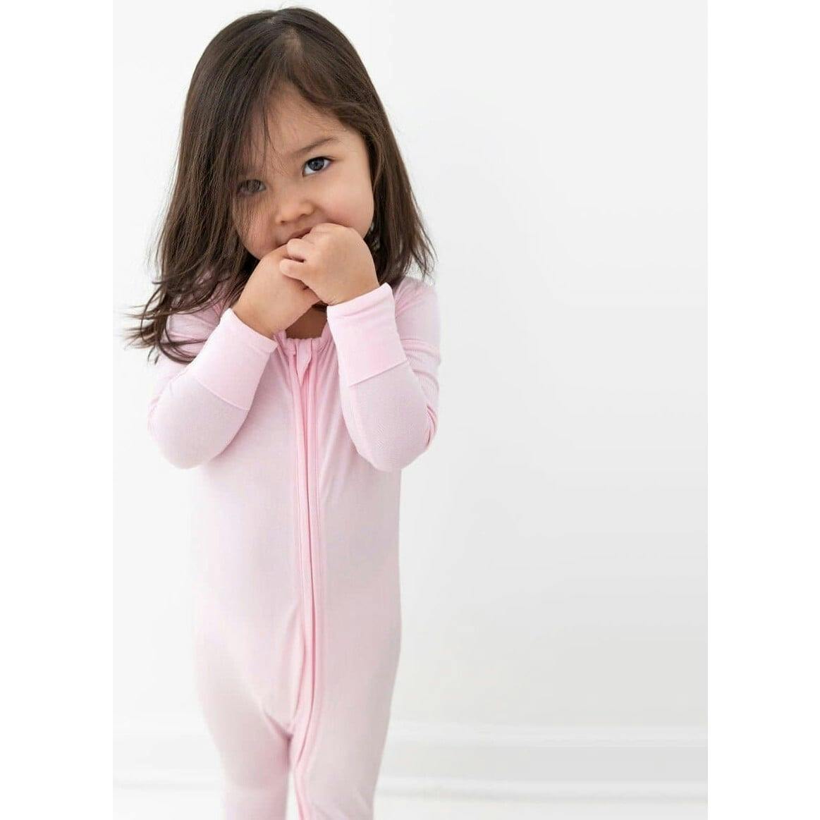 Blush Pink Bamboo Convertible Footie