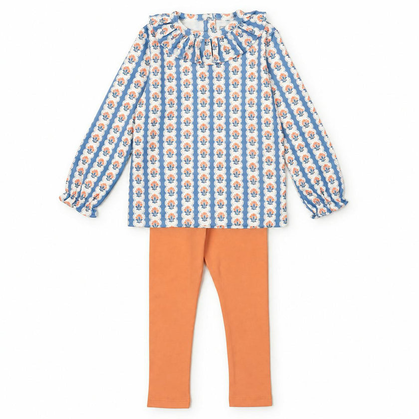 Lulu Girls' Legging Set - Harvest Ribbon Floral
